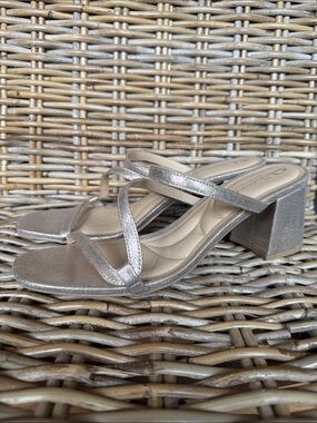 Cl by Chinese Laundry Blaine Metallic rose gold Strappy Block Heel Sandals
